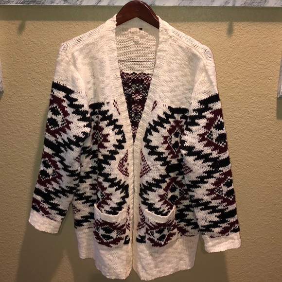 La Hearts Sweaters - LA HEARTS One Size Aztec Cardigan